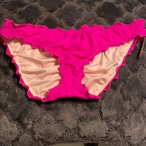 Victoria’s Secret Swim Vibrant Pink Ruffle Bottoms